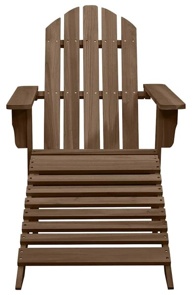 Zahradní židle Adirondack podnožka a stůl masivní jedle hnědá 315931