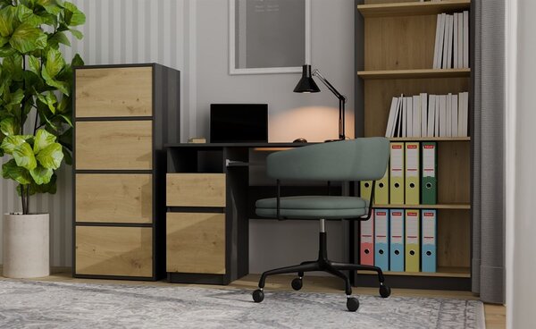 TP Living Komoda Alma 50 cm antracit/dub artisan