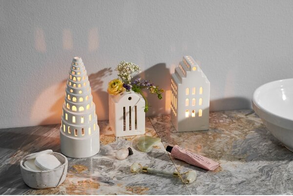 Bílý keramický svícen Kähler Design Urbania Lighthouse Manor