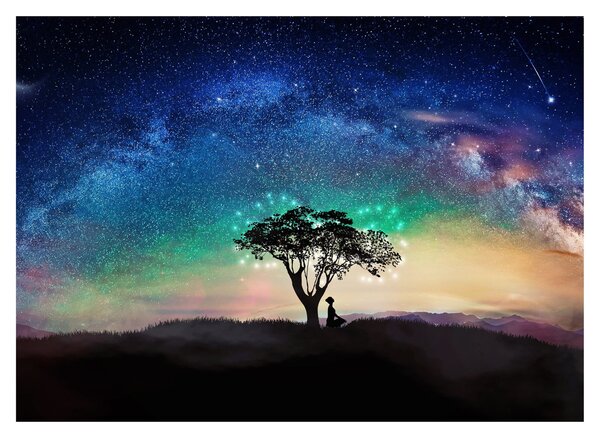 Skleněný obraz - Odpočinek pod hvězdami (70x50 cm)