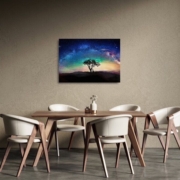 Skleněný obraz - Odpočinek pod hvězdami (70x50 cm)