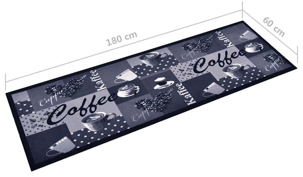 Kuchyňský koberec pratelný Coffee modrý 60 x 180 cm 315968