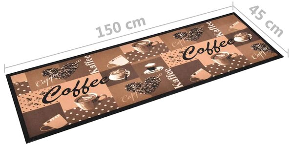 Kuchyňský koberec pratelný Coffee hnědý 45 x 150 cm 315970