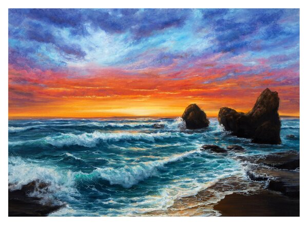 Skleněný obraz - Západ slunce (70x50 cm)