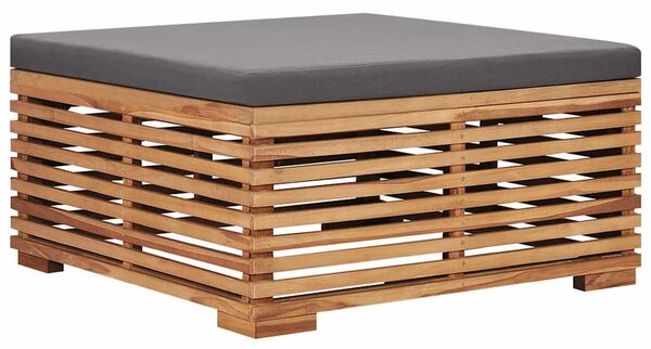 Set zahradního stolu a podnožky tmavě šedá poduška masivní teak 316042