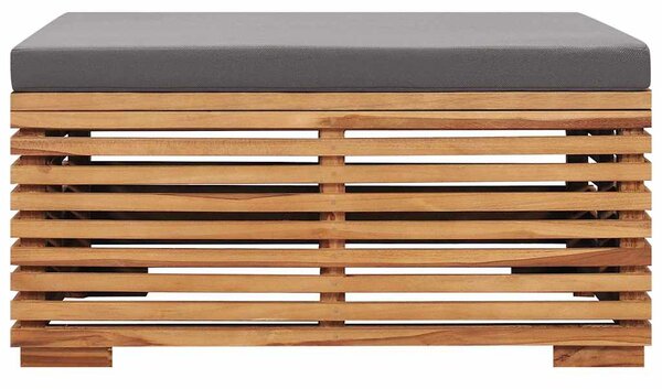 Set zahradního stolu a podnožky tmavě šedá poduška masivní teak 316042