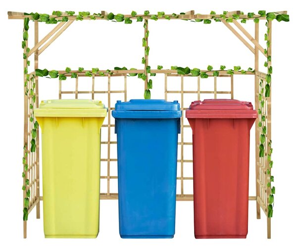 Zahradní pergola pro tři popelnice impregnované borové dřevo 316064