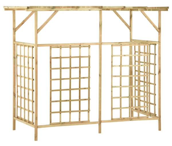 Zahradní pergola pro tři popelnice impregnované borové dřevo 316064