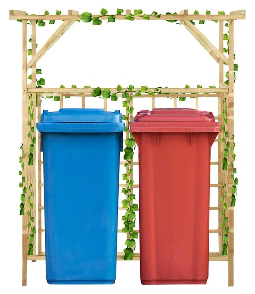Zahradní pergola pro dvě popelnice impregnované borové dřevo 316063