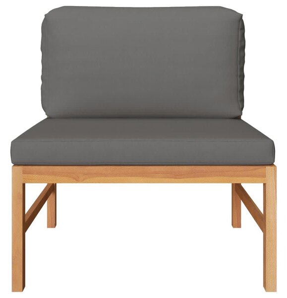3dílná zahradní sedací souprava tmavě šedé podušky teak 316115