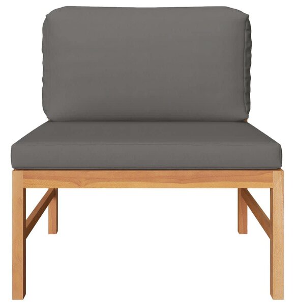 2dílná zahradní sedací souprava tmavě šedé podušky teak 316117