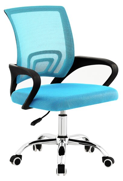 KONDELA Kancelářská židle, tyrkysová/černá/chrom, DEX 4 NEW