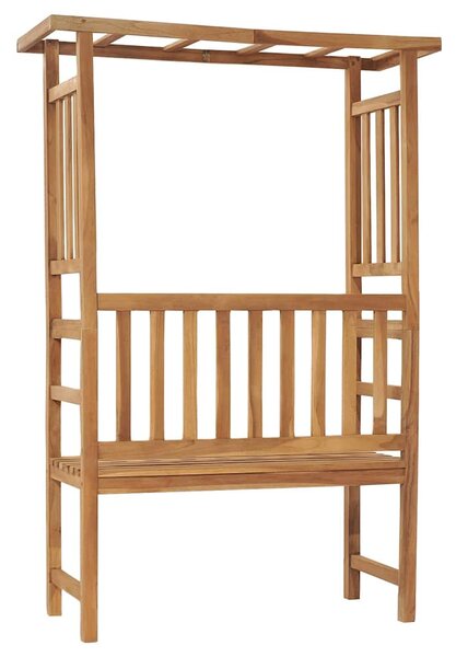 Zahradní lavice s pergolou 115 cm masivní teakové dřevo 316170