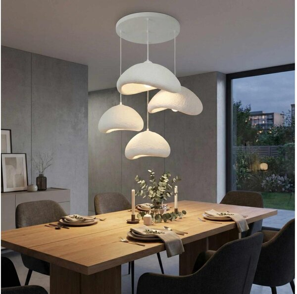 Brilagi - Lustr na lanku WABI SABI 4xE27/40W/230V pr. 90 cm bílá