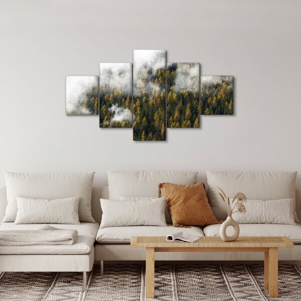 Obraz lesa v mracích (125x70 cm)