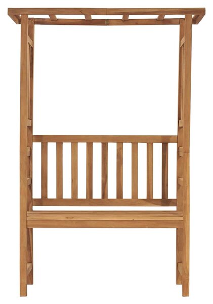 Zahradní lavice s pergolou 115 cm masivní teakové dřevo 316170