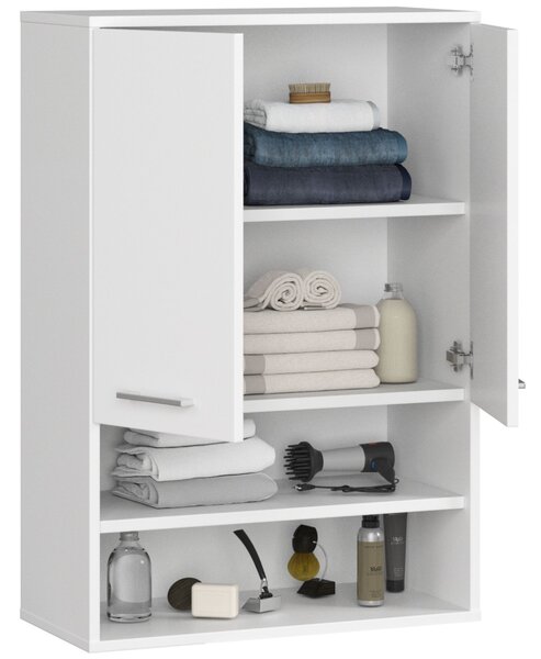 Ak furniture Závěsná koupelnová skříňka Fin W64 2D 64 cm bílá