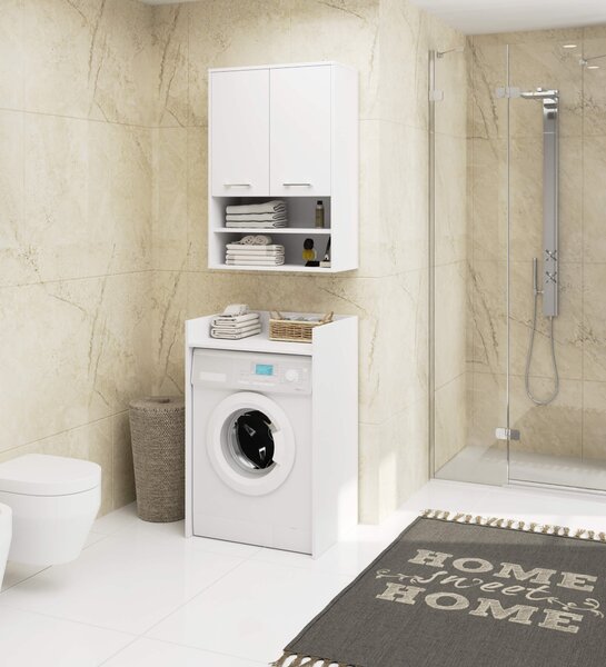 Ak furniture Závěsná koupelnová skříňka Fin W64 2D 64 cm bílá