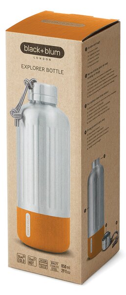 Velká nerezová termoláhev, 850ml, Black+Blum, oranžová