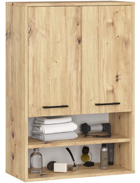 Ak furniture Závěsná koupelnová skříňka Fin W64 2D 64 cm dub artisan
