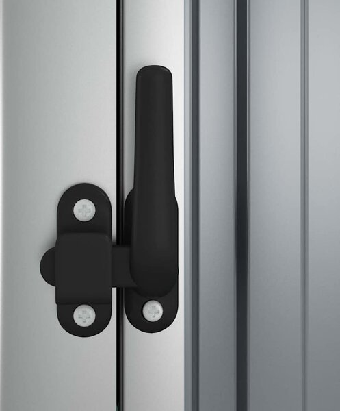 Zahradní kůlna na nářadí šedá 88 x 89 x 161 cm pozinkovaná ocel 316206