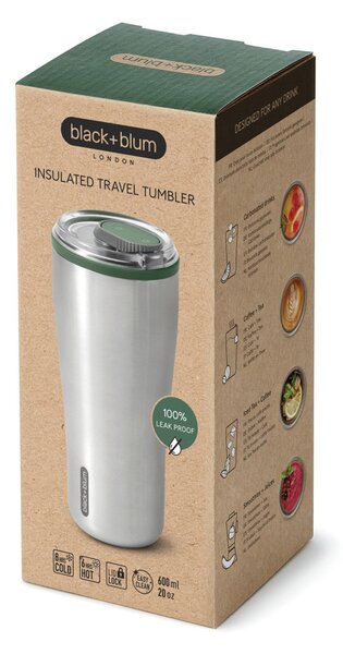 Velký nerezový termohrnek, 600ml, Black+Blum, zelený