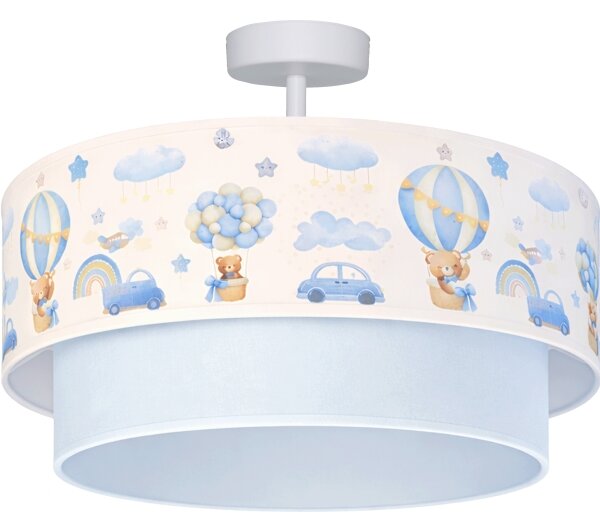 Brilagi-LED Dětský přisazený lustr BOBO 1xE27/60W/230V pr.40cm krém./modrá/medv
