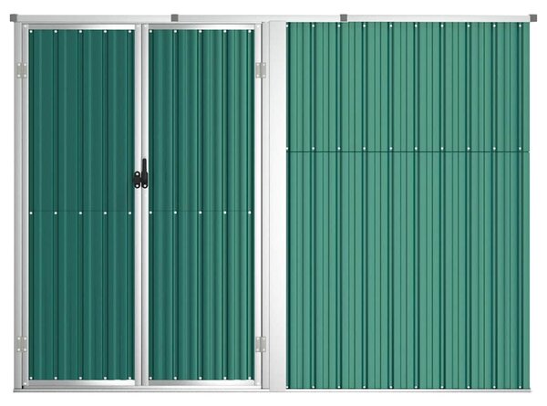 Zahradní kůlna na nářadí zelená 225x89x161 cm pozinkovaná ocel 316213