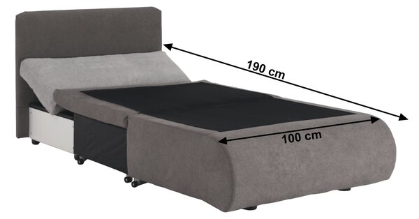 KONDELA Rozkládací křeslo, šedohnědá Taupe, KENET NEW