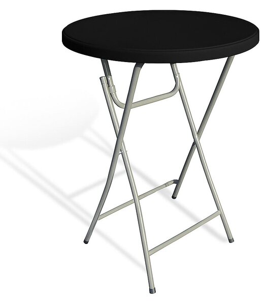 Skládací bistro stolek Ø 80 cm / výška 110 cm – černý