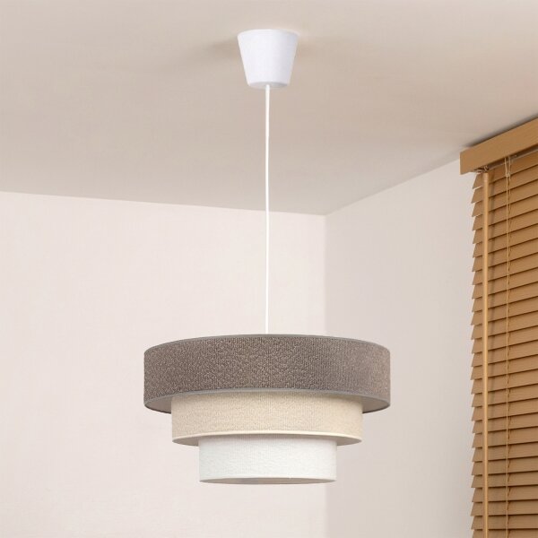 Brilagi - Lustr na lanku LUNETA 1xE27/60W/230V pr. 40 cm šedá/krémová/bílá