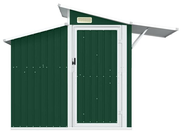 Zahradní kůlna zelená 270 x 130 x 208,5 cm pozinkovaná ocel 316242