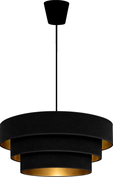 Brilagi - Lustr na lanku LUNETA 1xE27/60W/230V pr. 40 cm černá/zlatá