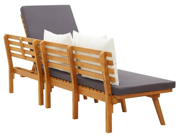 Zahradní denní postel 200x65 cm masivní akáciové dřevo 316263
