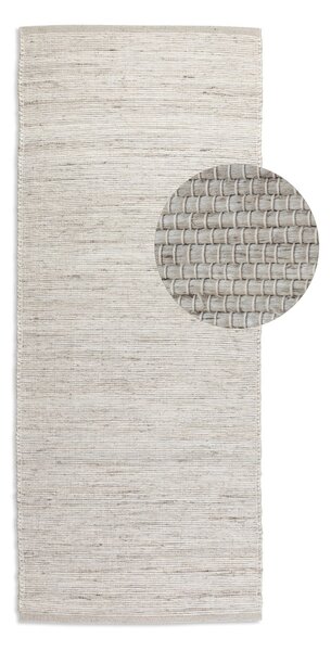 Hanse Home, Běhoun Handloom 105960 Dhaka Ivory White, 80x200, bílá, chodba / předsíň