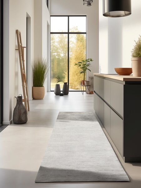Hanse Home, Běhoun Handloom 105960 Dhaka Ivory White, 80x200, bílá, chodba / předsíň
