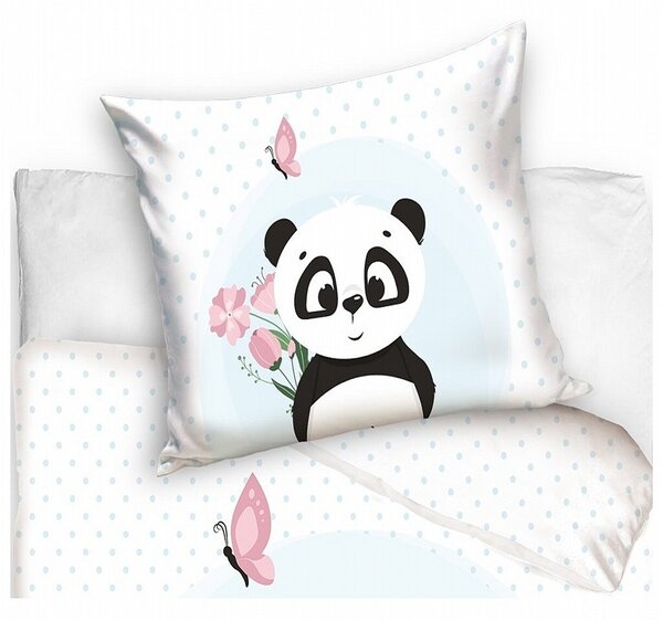 Dadka Vracov Carbotex Roztomilá panda bavlněné povlečení do postýlky Rozměr: 1x 40 x 60 a 1x 100 x 135 cm