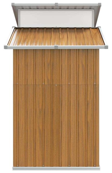 Zahradní kůlna hnědá 270 x 130 x 208,5 cm pozinkovaná ocel 316245