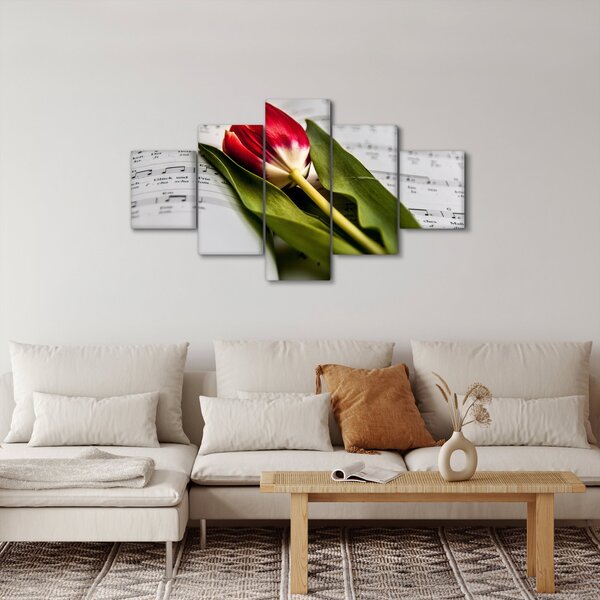Obraz červeného tulipánu (125x70 cm)