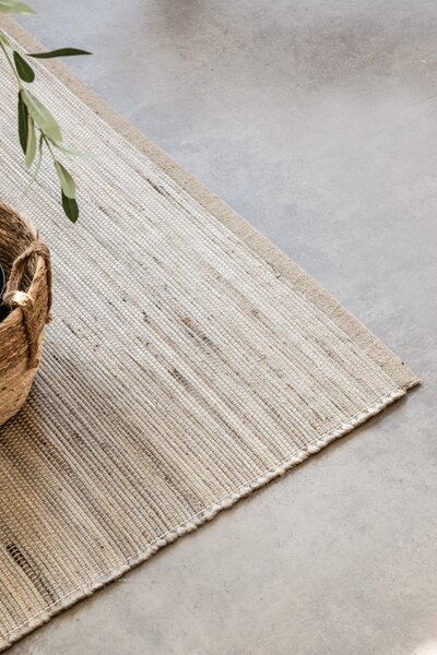 Hanse Home, Běhoun Handloom 105962 Dhaka Grey Brown, 80x200, béžová, chodba / předsíň
