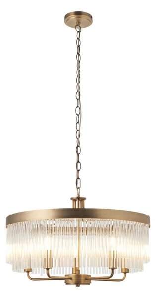 Endon 119110 - Lustr na řetězu CLERMONT 5xE14/6W/230V mosaz
