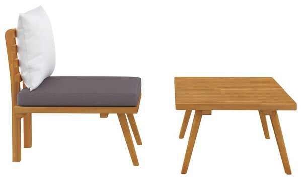 2dílná zahradní sedací souprava s poduškami masivní akácie 316267