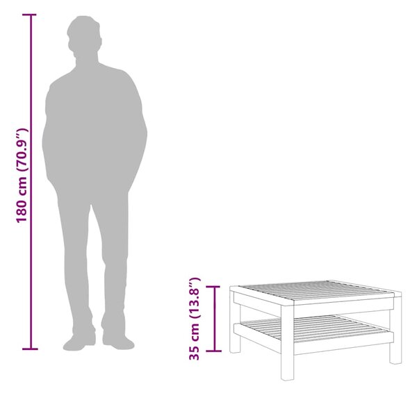 VidaxL Konferenční stolek 65 x 65 x 35 cm masivní akáciové dřevo 316292