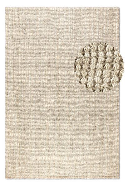 Hanse Home, Kusový koberec Bouclé Jute 105973 Ivory White, 80x150, béžová, chodba / předsíň