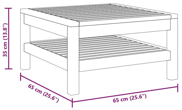 VidaxL Konferenční stolek 65 x 65 x 35 cm masivní akáciové dřevo 316292