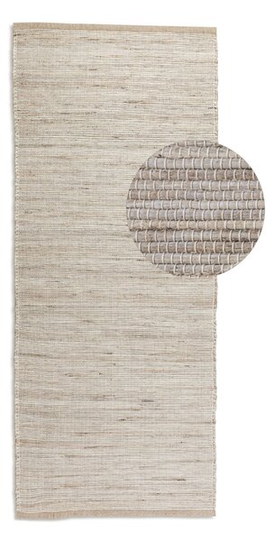Hanse Home, Běhoun Handloom 105962 Dhaka Grey Brown, 80x200, béžová, chodba / předsíň