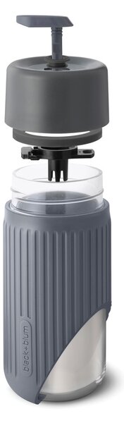 Skleněný cestovní hrnek, 340ml, Black+Blum, šedý
