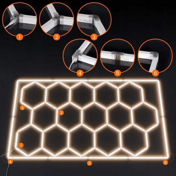 LED Stropní svítidlo LED/696W/85-265V 4000K 484x243 cm CRI 90 IP44 bílá