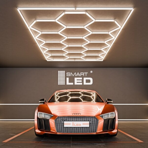 LED Stropní svítidlo LED/696W/85-265V 4000K 484x243 cm CRI 90 IP44 bílá