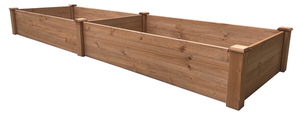 KONDELA Vyvýšený záhon, dřevo, hnědá, JELNO